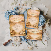 Rustic Western Meadow Wedding Kaart