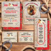Westerne Cowboy Save the Date Briefkaarten