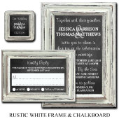 Rustisch wit Lijst en Chalkboard Wedding Collectie Informatiekaartje