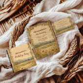Rustic Wildflower Mountain Birthday Kaart