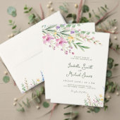 Rustieke Boho Waterverf Wildflowers Wedding (Personaliseer deze collectie van deze onafhankelijke maker. Test)