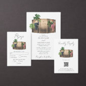 Rustieke wijnvat wijnmakerij wijngaard bruiloft informatiekaartje (Personaliseer de collectie van deze zelfstandige maker.)