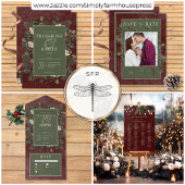 Rustieke winterbessen & dennen Bourgondische bruil Kaart