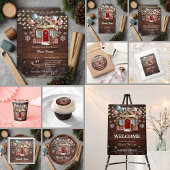 Rustiek Winter Gingerbread House Baby shower Bedankkaart
