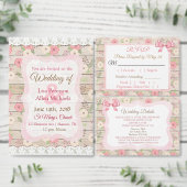 Rustic Wood en Flowers Wedding Save the Date Ronde Sticker (Personaliseer de collectie van deze zelfstandige maker.)