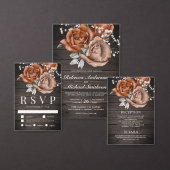 Hout Terracotta Trouwfoto Bewaar de datum Magnetische Uitnodiging (Personaliseer de collectie van deze zelfstandige maker.)