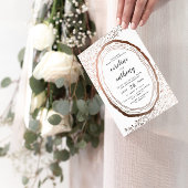 Rustieke Houten Slice Koper Folie Douche Gift Regi Informatiekaartje