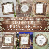 Rustic Wood String Lights Greenery Vrijgezellenfee Bedankdoosjes