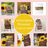 Rustic Wood Sunflower Wedding Table Seating Chart