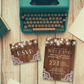 Rustieke houten foto string lichten | De datum ops Save The Date