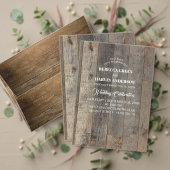 Rustieke houtnerf schuur bruiloft opslaan van de d aankondigingskaart (Personaliseer deze collectie van deze onafhankelijke maker. Test)