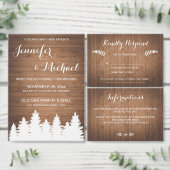 Rustieke uitnodiging voor houtnerf verlovingsfeest (Personaliseer de collectie van deze zelfstandige maker.)