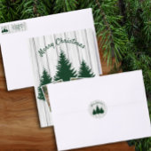 Rustic Woodland Christmas Photo Zandsteen Onderzetter