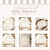 Rustic Woodland Fern Baby shower Boeken voor Baby Informatiekaartje