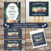 Rustic Adventure Night Sky Baby shower Kaart