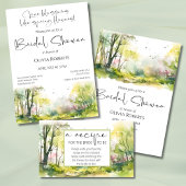 Rustiek Woodland Spring Forest Vrijgezellenfeest Bedankkaart