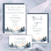 Rustiek Woodland Winter Forest Vrijgezellenfeest Kartonnen Onderzetters