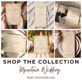 Rustieke Bossen Mountain Sketch Bruiloft Servet