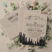 Rustic Woodsy Mountain | Wit huwelijk Plaatskaartje (Personaliseer deze collectie van deze onafhankelijke maker. Test)