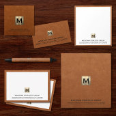 Elegant Monogram Return Address Label