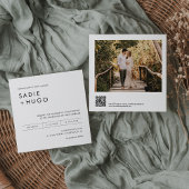 SADIE Modern Minimal Wedding Program 5x7 Flat Kaar Kaart