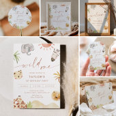 SAFARI Late Night Luiers Baby shower Sign Poster