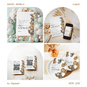 Safari Dieren Modern Baby shower Informatiekaartje