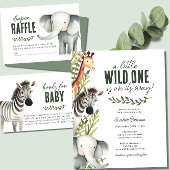 Wild One Safari Animals Boy Baby shower Servet