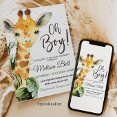 Safari Giraffe Baby shower Informatiekaartje