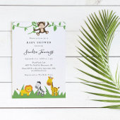 Safari Oerwoud Animals Script Cute Baby shower Etiket