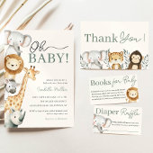 Greenery Oerwoud Safari Animals Books for Baby Informatiekaartje