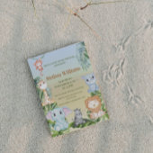 Safari Oerwoud Animals Book for Baby shower Game Informatiekaartje