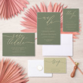 Sage en Goud Formele Eenvoudige Liefde Bruiloft Pl Notitieboek (Personaliseer de collectie van deze zelfstandige maker.)