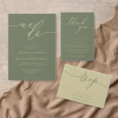 Sage en Goud Formele Eenvoudige Liefde Bruiloft Pl Notitieboek (Personaliseer de collectie van deze zelfstandige maker.)