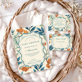 Sage Berry Botanical Baby Shower Diapper Raffle Informatiekaartje