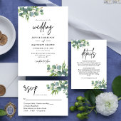 Sage Eucalyptus Woodland Wedding Wijn Etiket