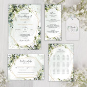 Sage gold eucalyptus boho wedding seating chart poster