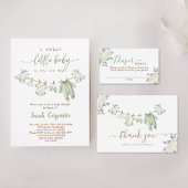 Sage Groene Babykleding Baby shower Papieren Bordje