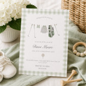 Sage groene golf baby shower spandoek