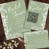 Salie Groene Botanische Bladeren Bruidsdouche Etui