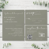 Sage Green Modern Open Zitplaatsen Trouwbord Poster (Personaliseer de collectie van deze zelfstandige maker.)