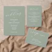 Sage groene kalligrafie elegante trouwstoel plaatskaartje (Personaliseer de collectie van deze zelfstandige maker.)