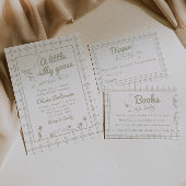 Hand getrokken Gekke Gans Genderneutraal Baby show Etiket