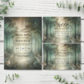 Sage Green Enchanted Forest Radiance Wedding Kaart (Personaliseer de collectie van deze zelfstandige maker.)