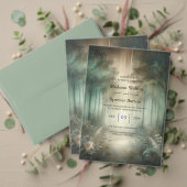 Sage Green Enchanted Forest Radiance Bridal Shower Kaart (Personaliseer deze collectie van deze onafhankelijke maker. Test)