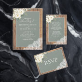 Sage Green Eucalyptus White Floral Lace Adres Sticker (Personaliseer de collectie van deze zelfstandige maker.)