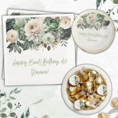 Sage Groene Bloemen 10e Bruiloft Jubileum Kaart