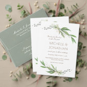 De twee zullen één bloemengroene bruiloft worden spandoek (Personaliseer deze collectie van deze onafhankelijke maker. Test)