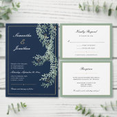 Sage Groen en Goud | Script bruiloft Menu (Personaliseer de collectie van deze zelfstandige maker.)