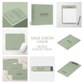 Sage Green Fabric Texture Bureau Naambordje